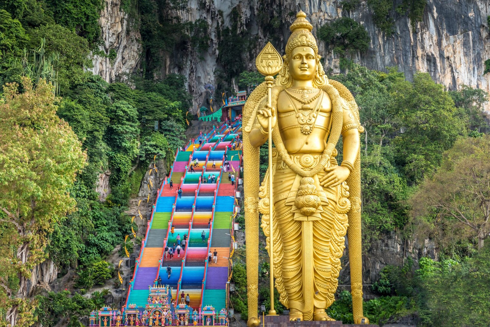 golden statue batu caves kuala lumpur scaled